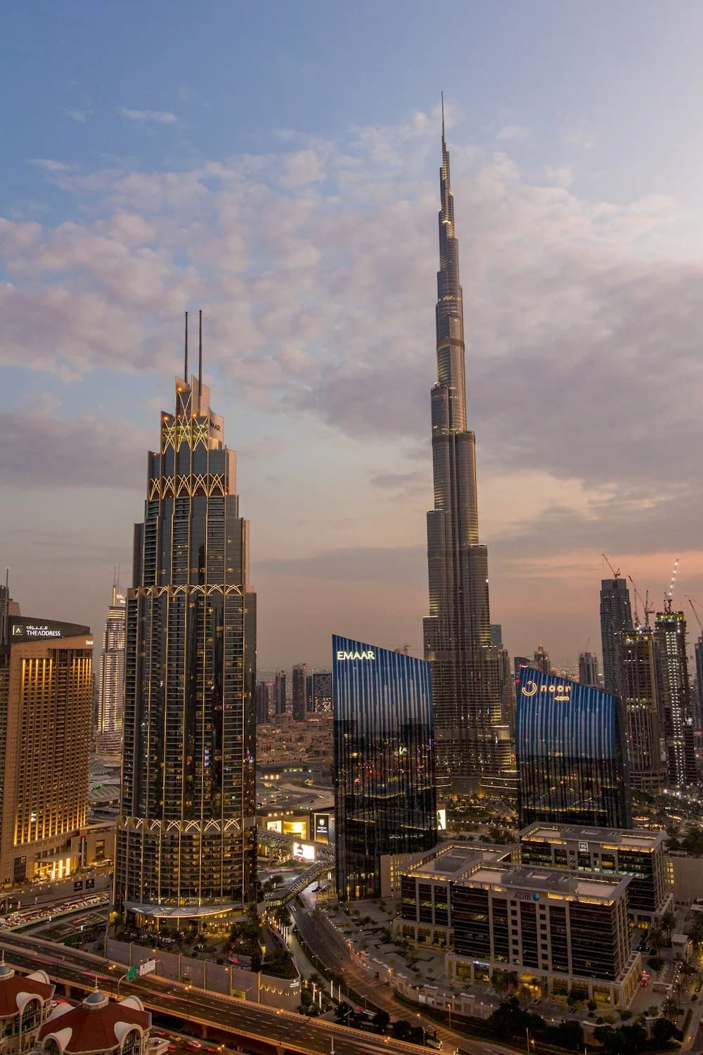 Dubai skyline in the United Arab Emirates